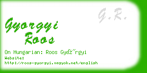 gyorgyi roos business card